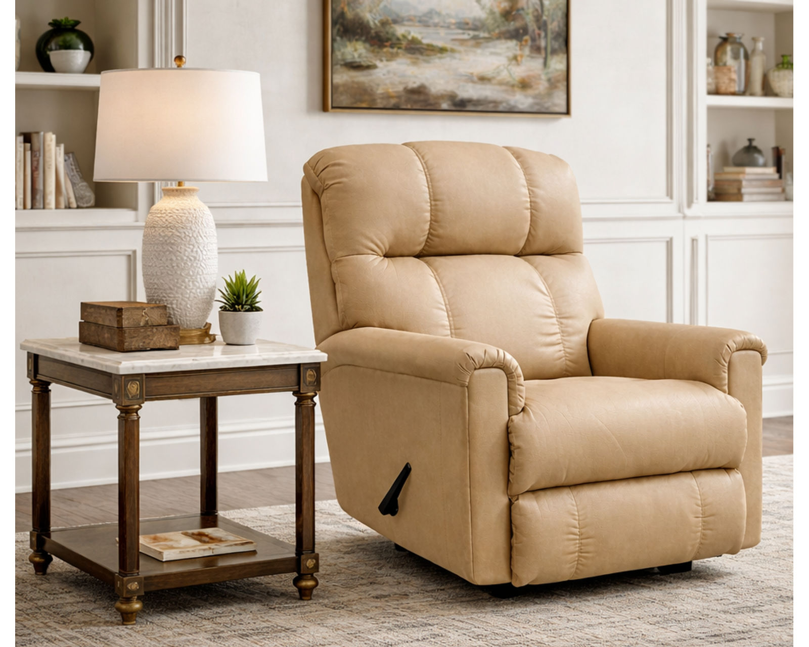 Comfy 6F00 Leather Recliner (3 Mechanisms) 29 Top-Grain Leather Choices - Comfy 6F00 Leather Recliner 