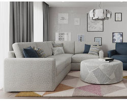Harmer Platinum Two Piece Sectional (Includes Pillows) 124" x 84"