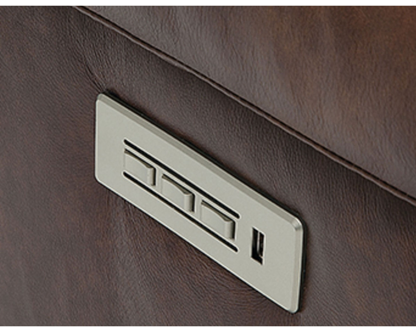 Kenaston 41064 Power Headrest Power Wallhugger Recliner (+200 colors) - Three Reclining buttons allow independent control over the power headrest, power recline and power lumbar.  Includes USB Charging Port