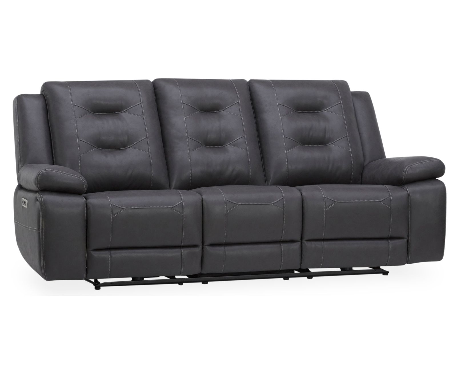 Caldwell 89" Power Reclining Sofa Charcoal (In stock - Fast Shipping)