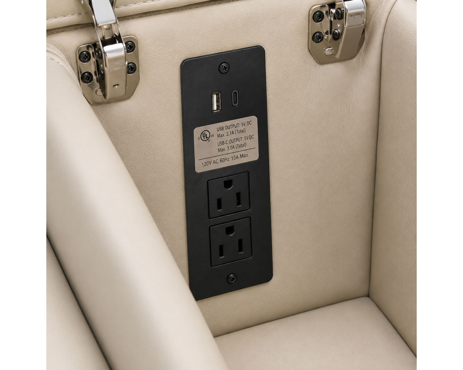Ferrara 93" Zero Gravity Wide Seat Power Reclining Sofa (Premium Italian Leather) two colors - Center Console features Cupholders - USB Charging and 120 Volt Power Outlets