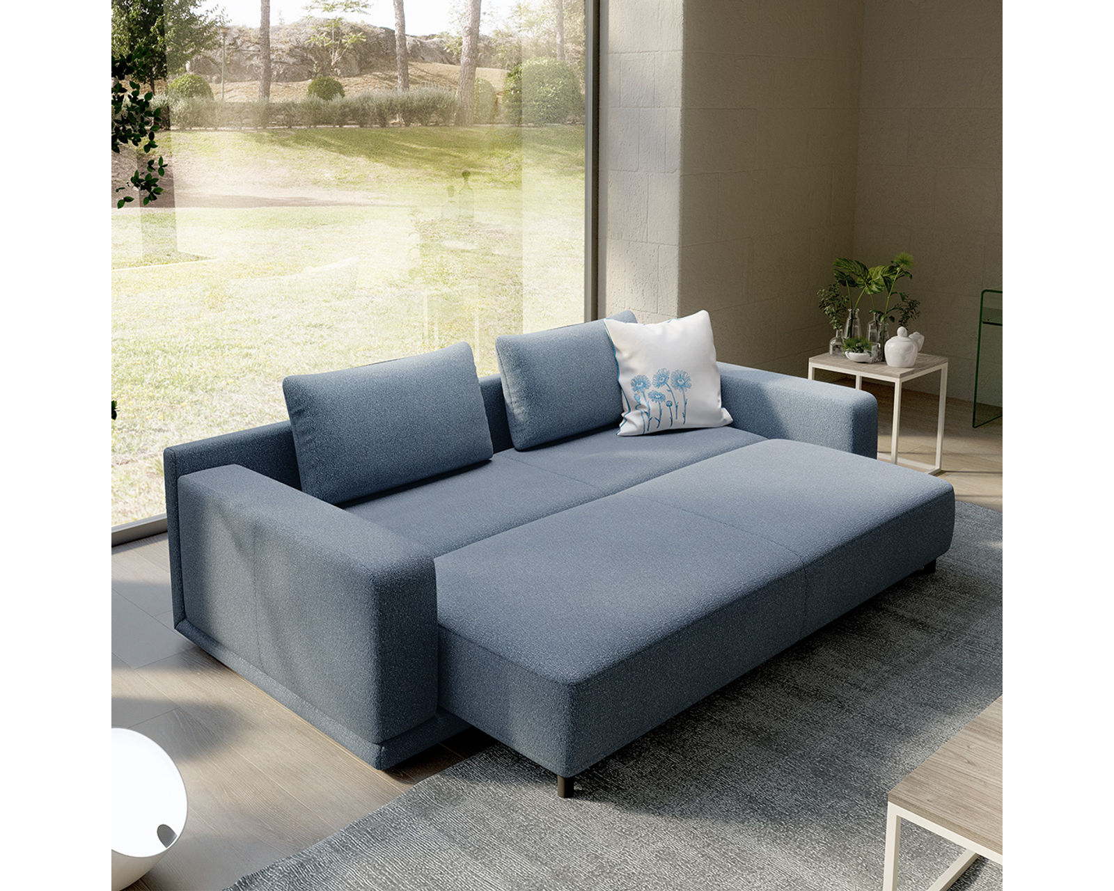 Frame Armless Sofa Lounger Sleeper (+45 fabrics) - Frame Armless Sofa Lounger Sleeper (+45 fabrics)