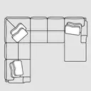 Layout G: Six Piece Chaise Sectional 90" x 112" x 61" (2 recliners)