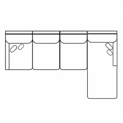 Layout C: Three Piece Sectional 109" x 66"