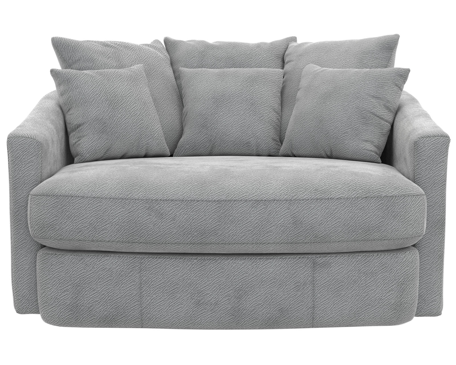 Matty 710 Cuddler Chaise (3 colors) - Shown in Fabric Pewter