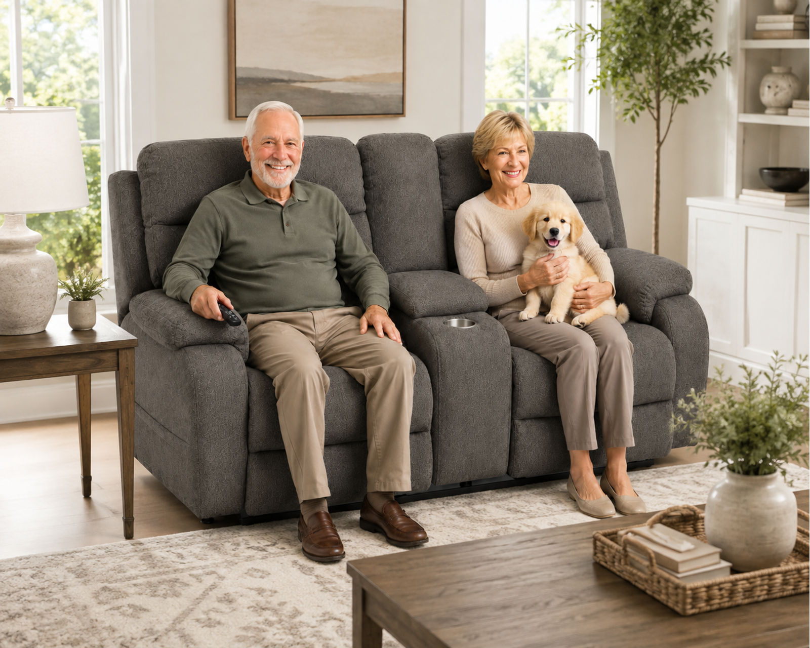 Regenerator Dual Lift Loveseat with CR3 Heat & Massage, Zero Gravity & Nanobionic Performance Fabric (2 colors) - Designed to Relax. Engineered to Rise.