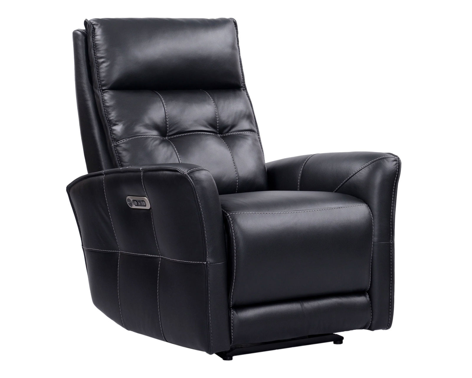 Gershwin Cordless Zero Gravity Power Headrest Power Recliner (Black Top Grain Leather) In stock - Fast shipping