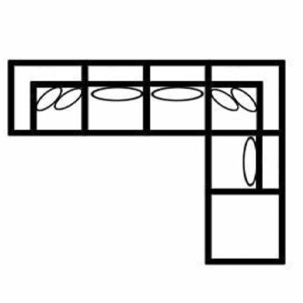 Layout F: Six Piece Sectional 161" x 125"