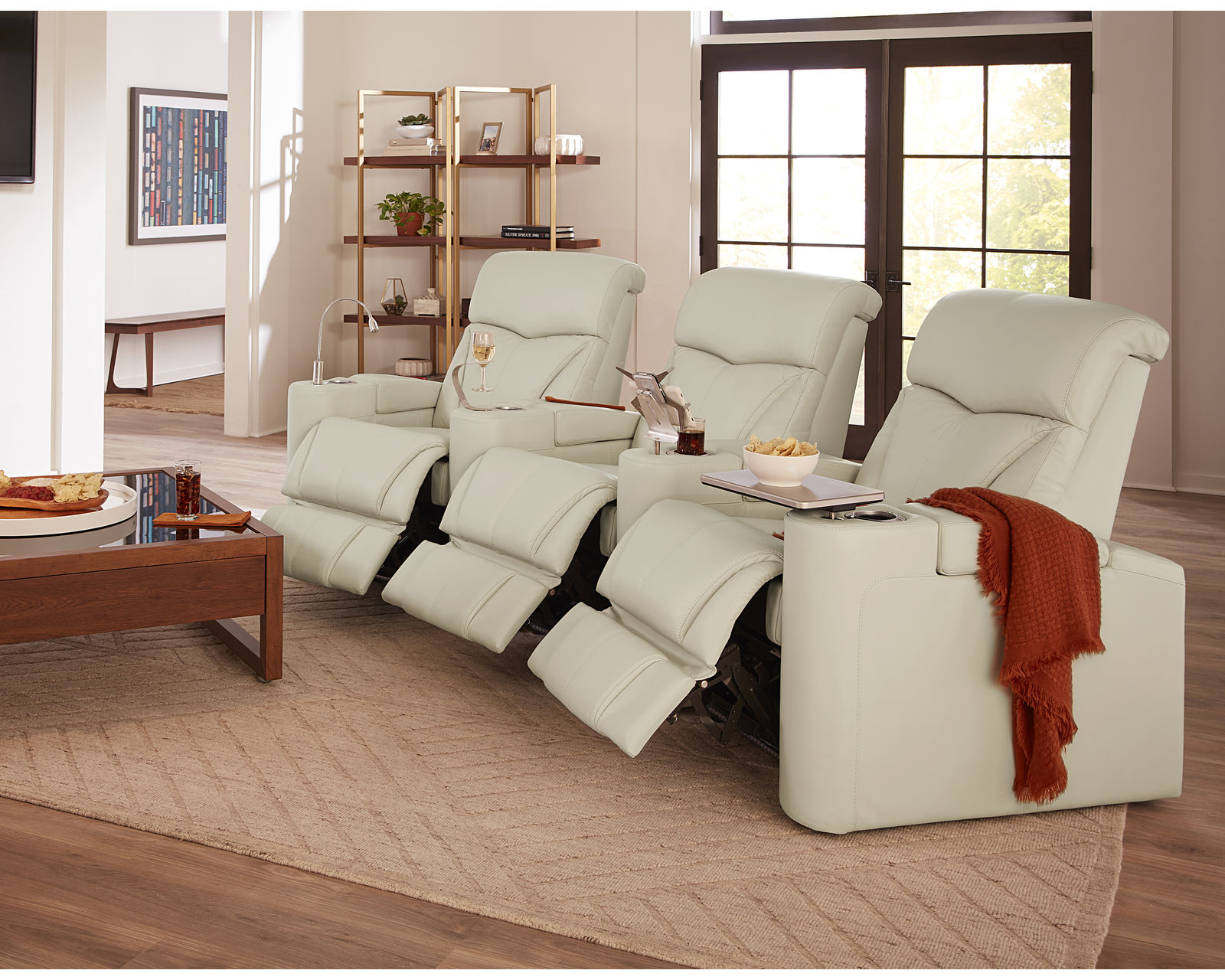 Vivid 41095 Triple Power Home Theater Sectional (+200 colors)