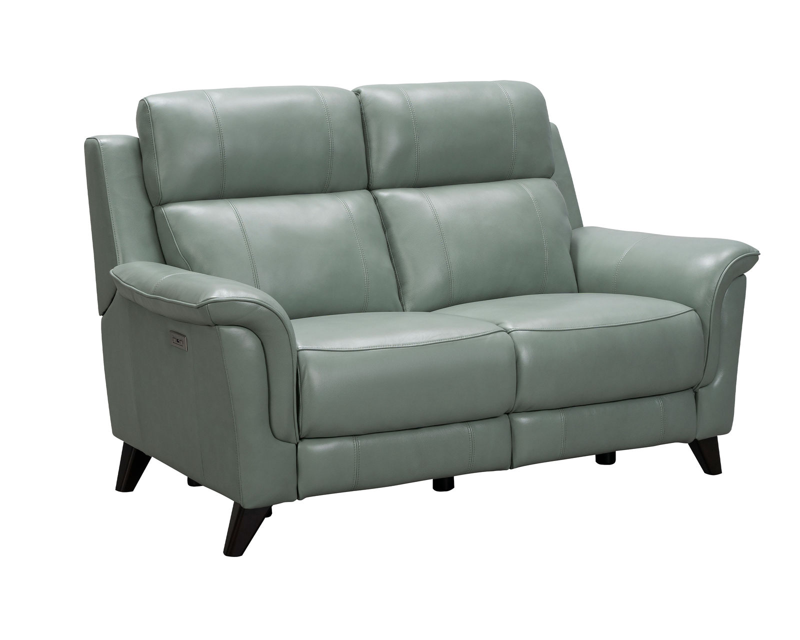 Kester 86" Leather Power Headrest Power Reclining Sofa (Mint) In stock - Kester Leather Power Headrest Power Reclining Loveseat in Lorenzo Mint