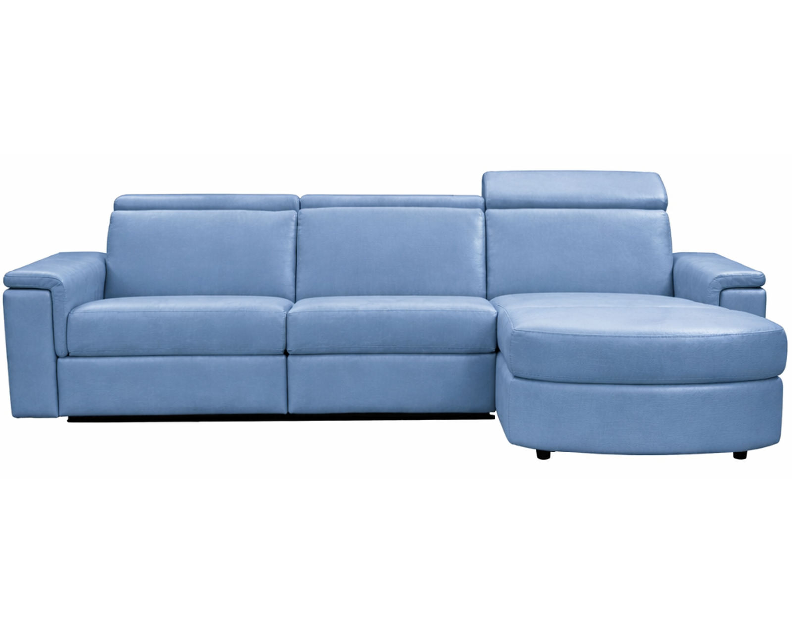 Zoe 3011 Power Headrest Power Reclining Chaise Sectional (standard and wide seat widths) +140 leathers - Layout B: Three Piece Reclining Chaise Sectional 110" x 65 (1 recliner - 3 power headrests)