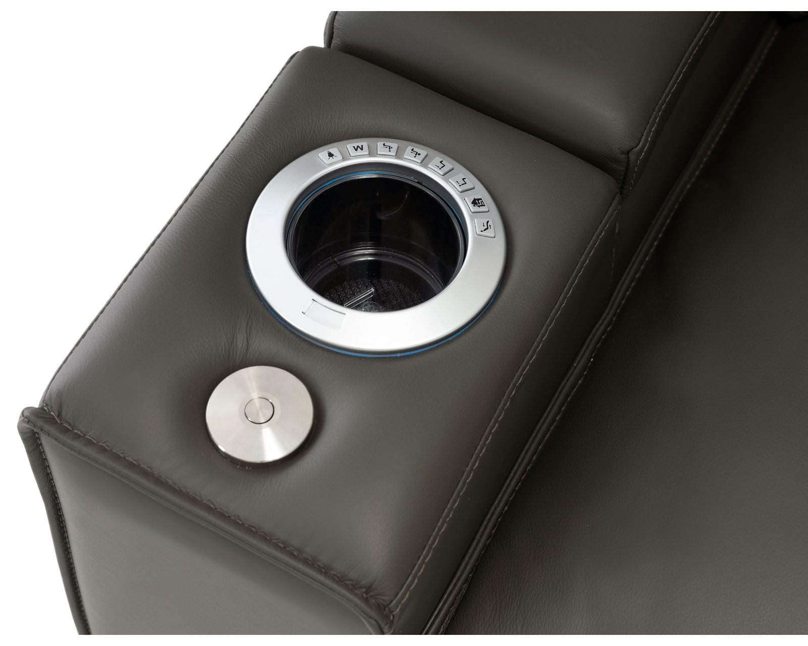Ace 41472 Triple Power Home Theater Sectional (+200 colors) - Comes standard with LED and 8 button function Cupholder and storage