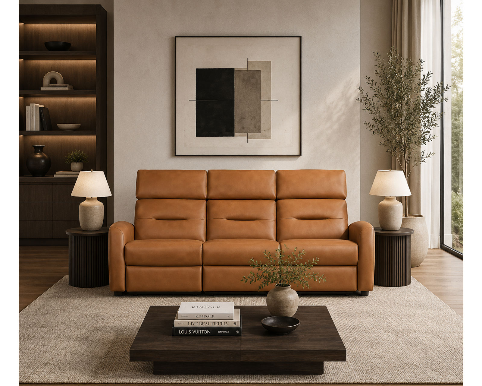 Trey Dual Power Reclining Sofa — Available in Standard & Wide Cushions, 140+ Leather Options, and 76", 79", or 108" Widths - Experience the Difference Precision Makes