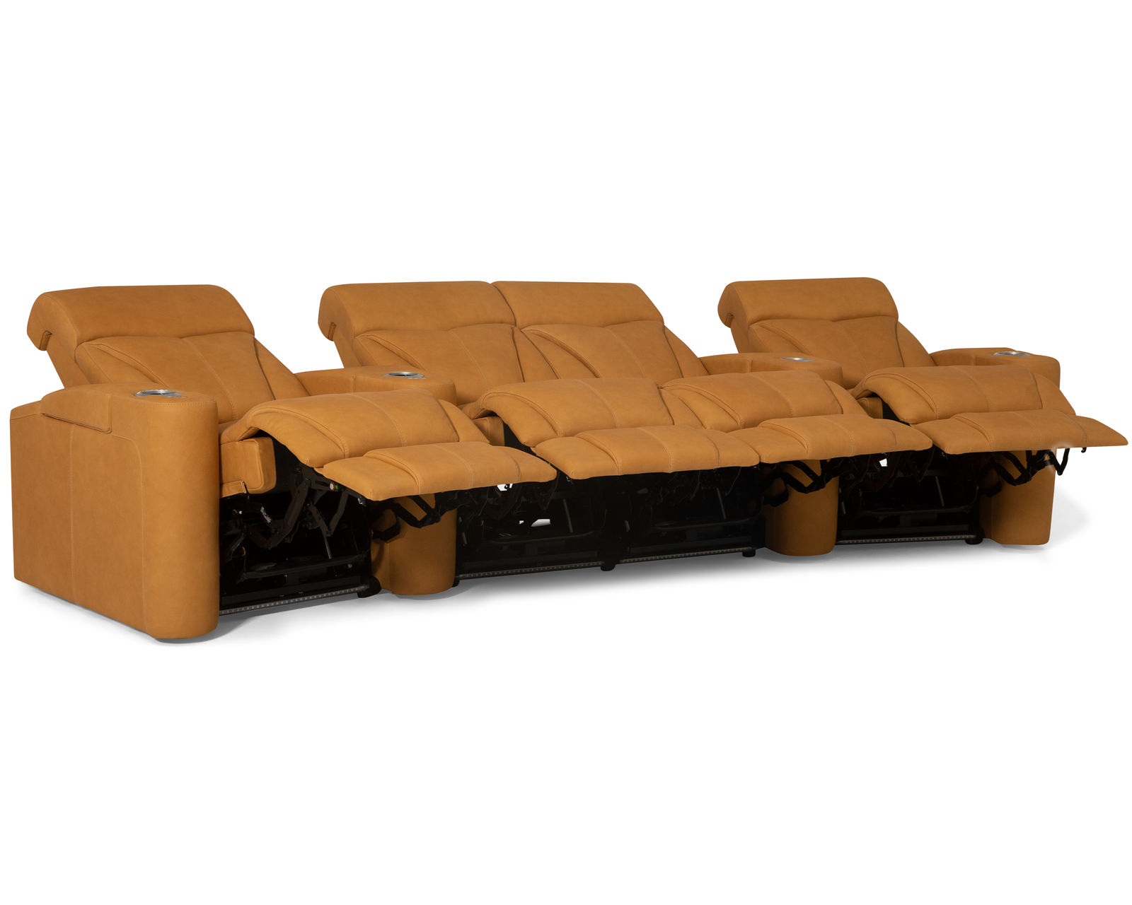 Vivid 41095 Triple Power Home Theater Sectional (+200 colors) - Layout H: Three Piece Home Theater Sectional Straight 122" Wide