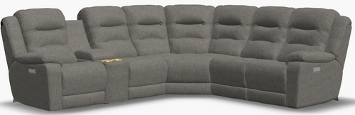 Layout A: Six Piece Sectional 123" x 110" (2 recliners)