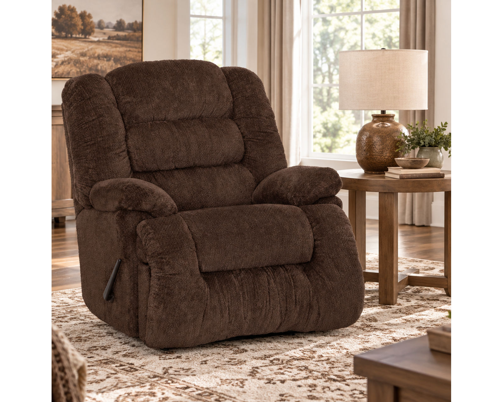 Everest 9517 500 lb. Oversized Big Man's Rocker Recliner (Built Bigger. Built Stronger. Built for Serious Comfort) 2 colors - Big Comfort. Serious Support.