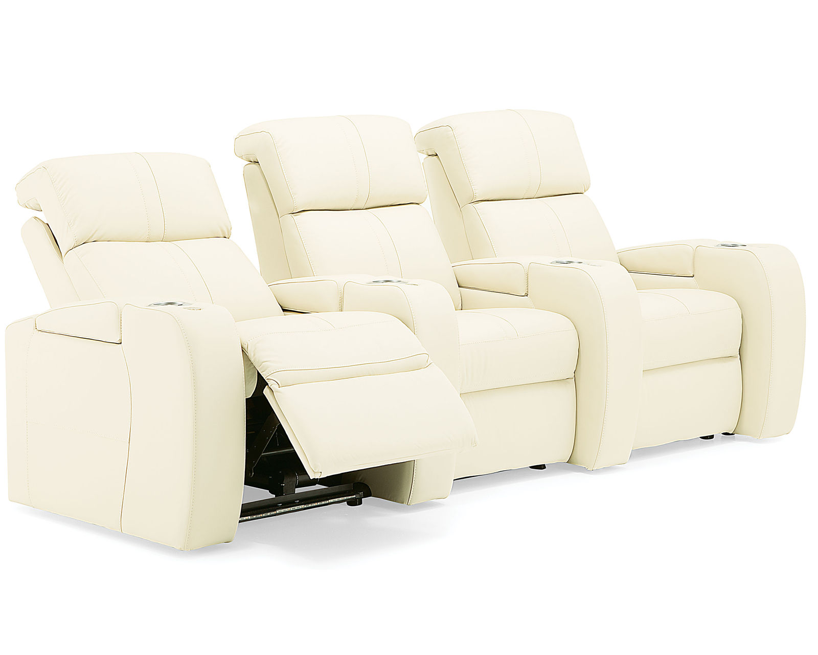 Flicks 41416 Power Reclining Home Theater Sectional (+200 colors)  - Layout D: Three Piece Home Theater Sectional Straight 101" Wide