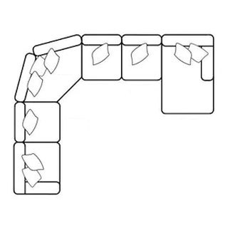 Layout K: Six Piece Sectional 119" x 162" x 64"
