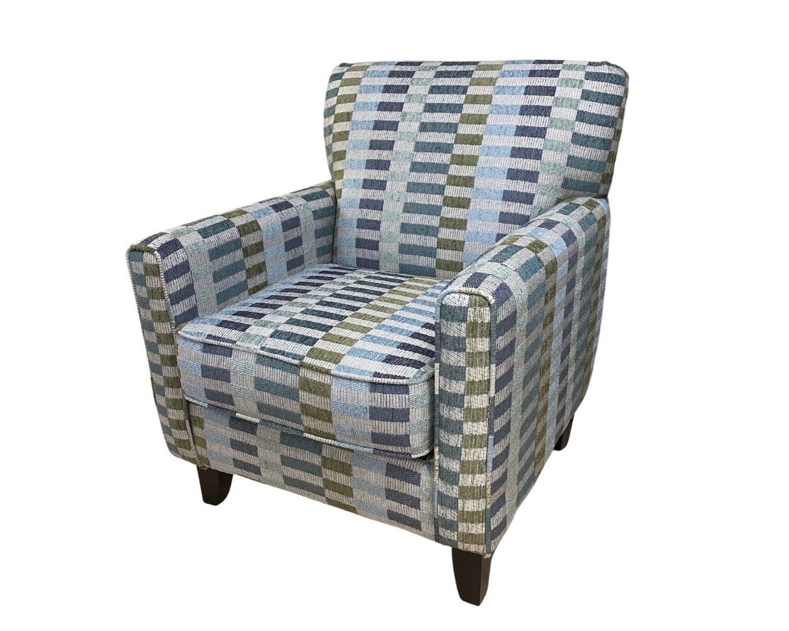 Elise Ink Three Piece Sectional  - 106" x 106" (includes pillows) - Mundo Mystic Accent Chair 