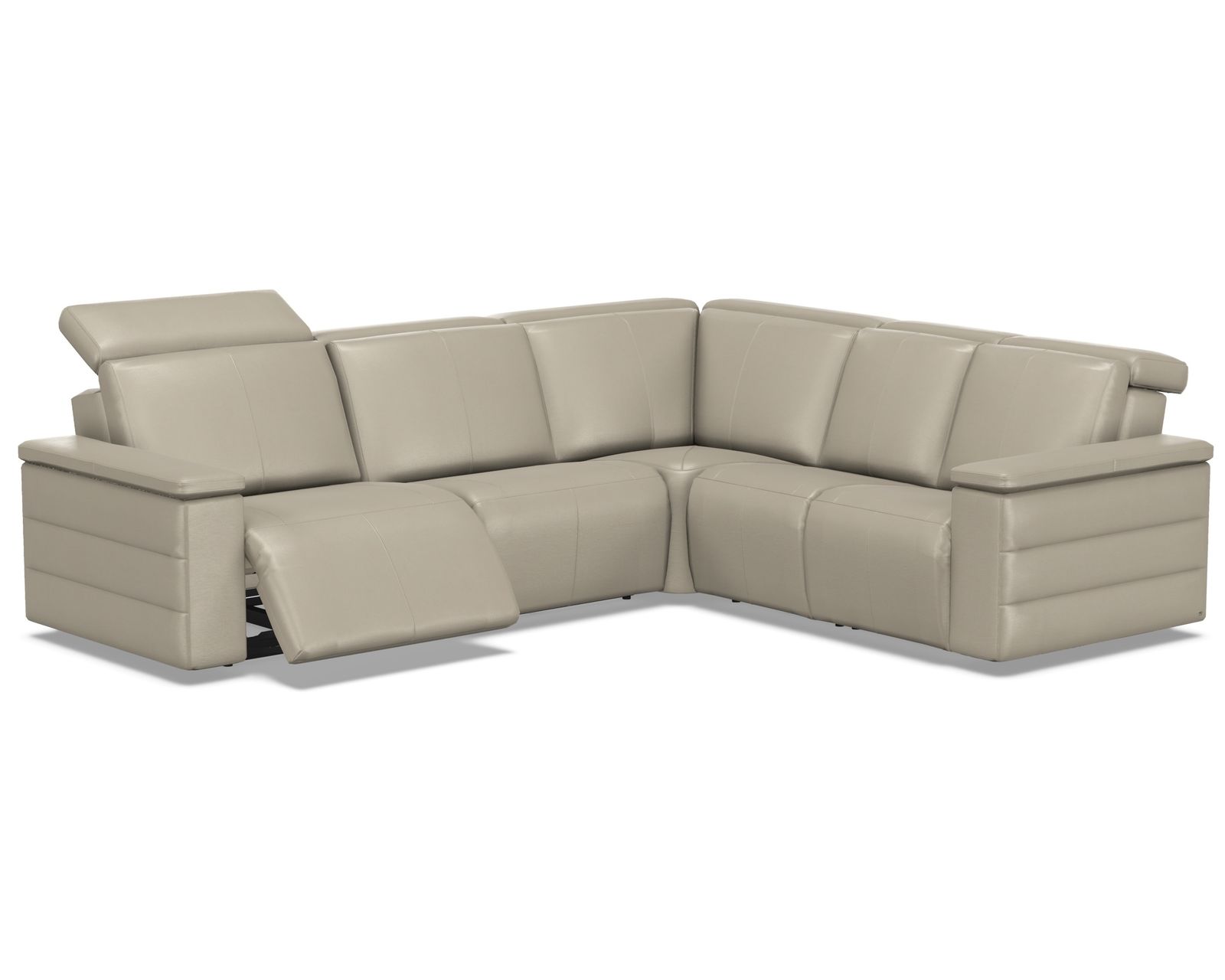 Nala 3003 Power Headrest Power Reclining Sectional (standard and wide width) +140 leathers - Layout B: Five Piece Wide Sectional 116" x 116" (two recliners)