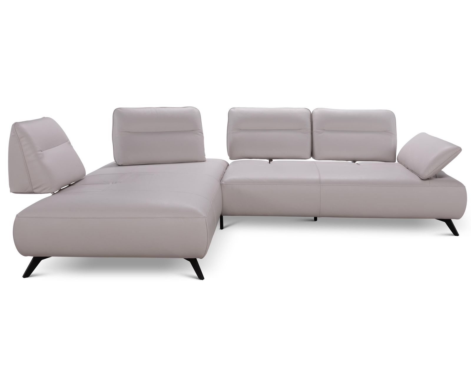 Valencia C312 Leather Sectional (+55 leathers) - Layout E:Three Piece Sectional 97" x 124"