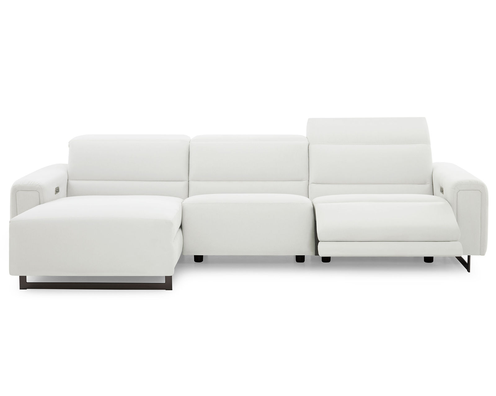 Armina 44010 Power Headrest Power Reclining Sectional (+50 fabrics) - Layout F: Three Piece Reclining Sectional 64" x 117"