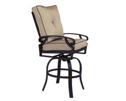 Monterey Cushion Swivel Bar Stool (46" or 54") - 110 fabrics - 8 metal finishes