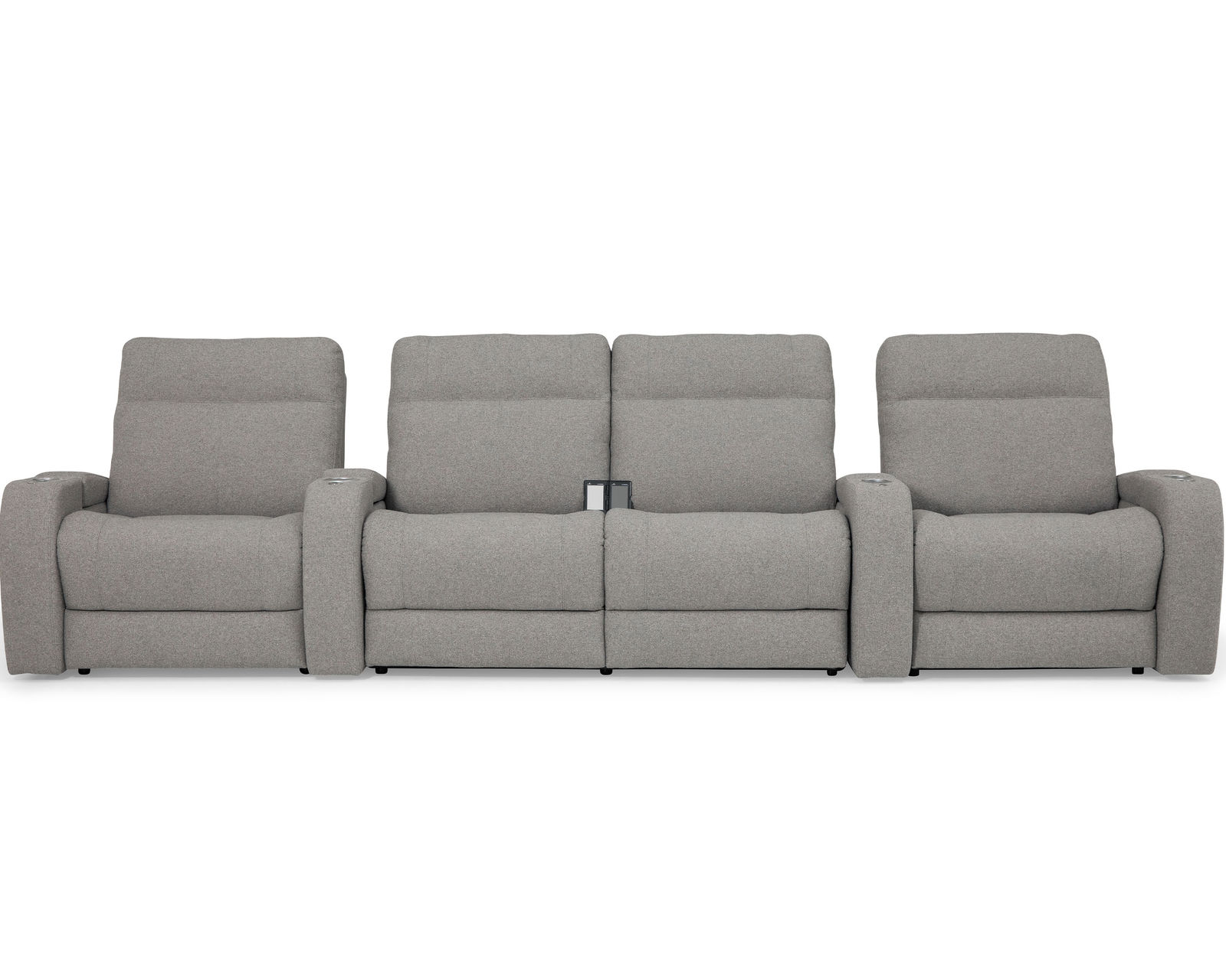Virtue 41096 Triple Power Home Theater Sectional (+200 colors) - Layout H: Three Piece Home Theater Sectional Straight 155" Wide
