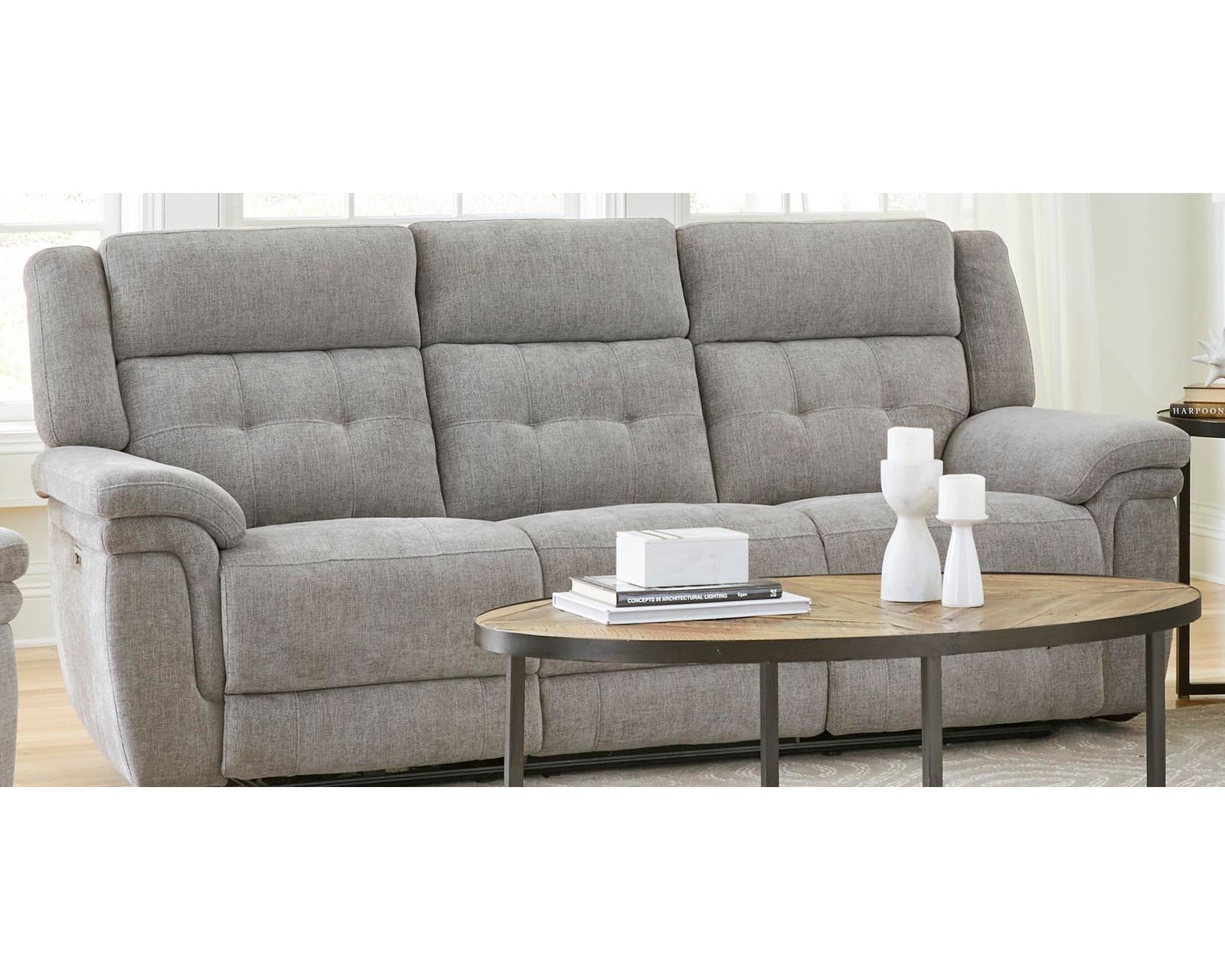 Richland 87" Power Headrest Power Reclining Sofa (In stock - Fast Shipping) - Richland Power Headrest Power Reclining Sofa