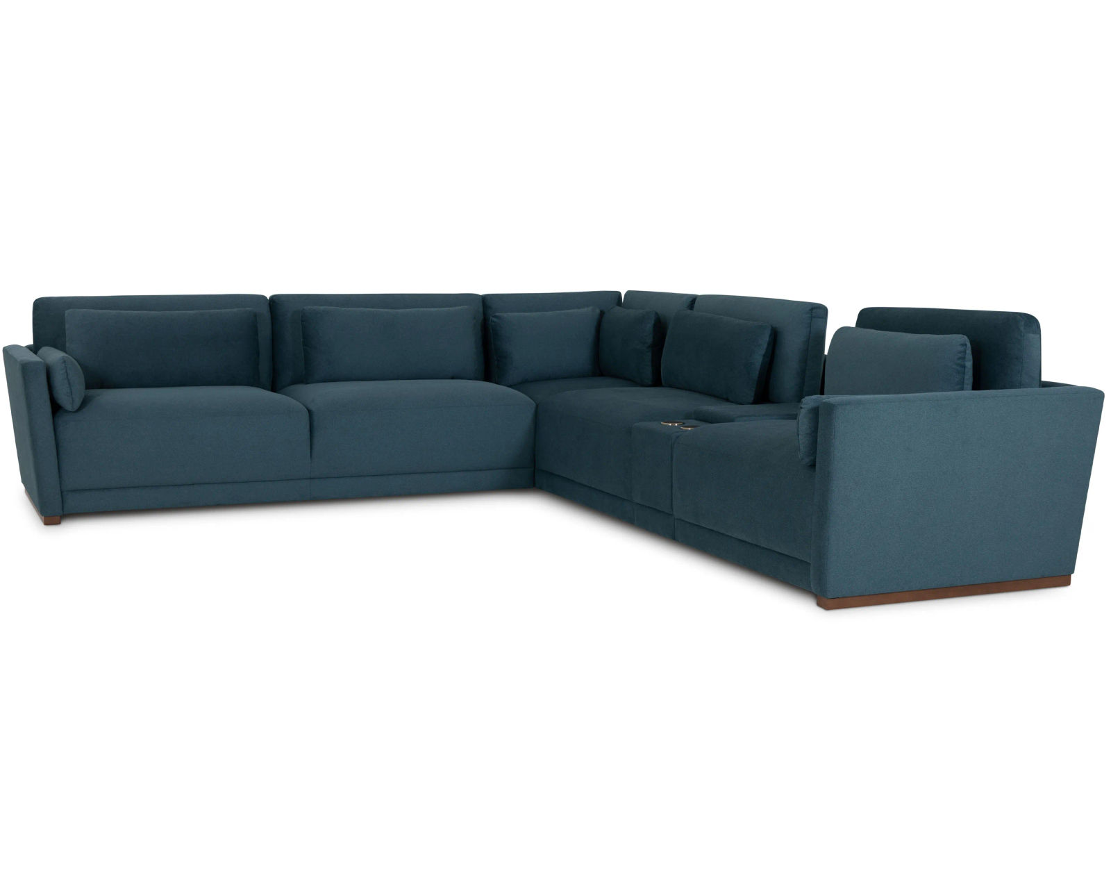 Shea 77646 Stationary Leather Sectional (100+ leathers) - Layout C: Five Piece Sectional 123" x 137"