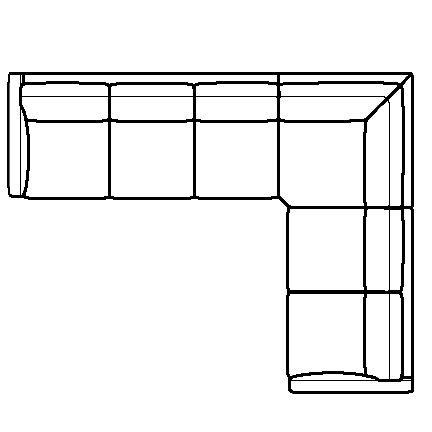 Layout H: Three Piece Sectional 117" x 92"