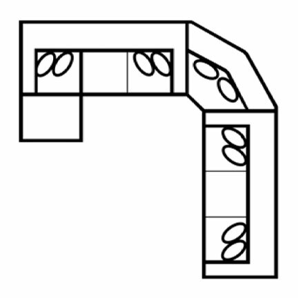 Layout G: Four Piece Sectional 145" x 145"