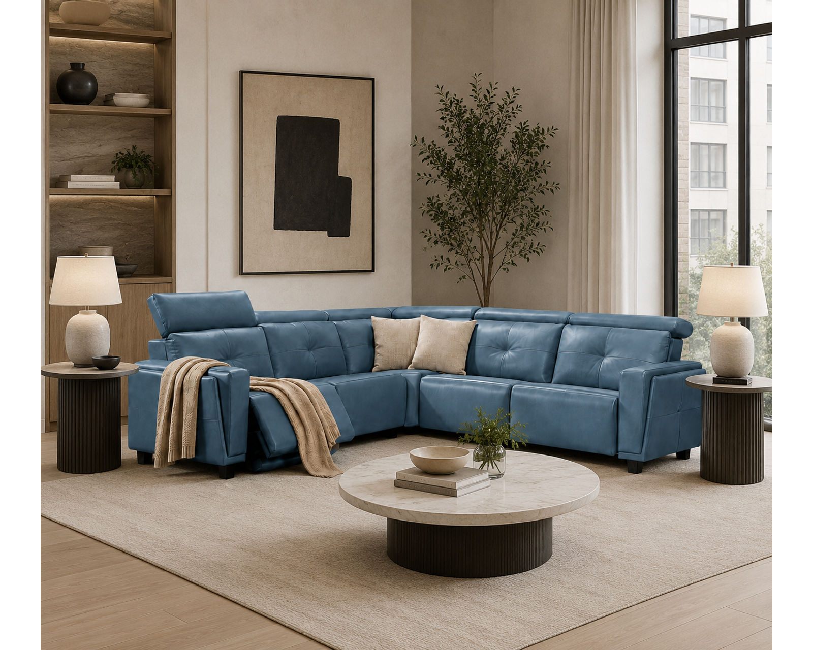 Mackenzie F090 Power Headrest Power Reclining Sectional (standard and wide seat widths) +140 leathers - Designed for Comfort. Built for Life. Priced for You.