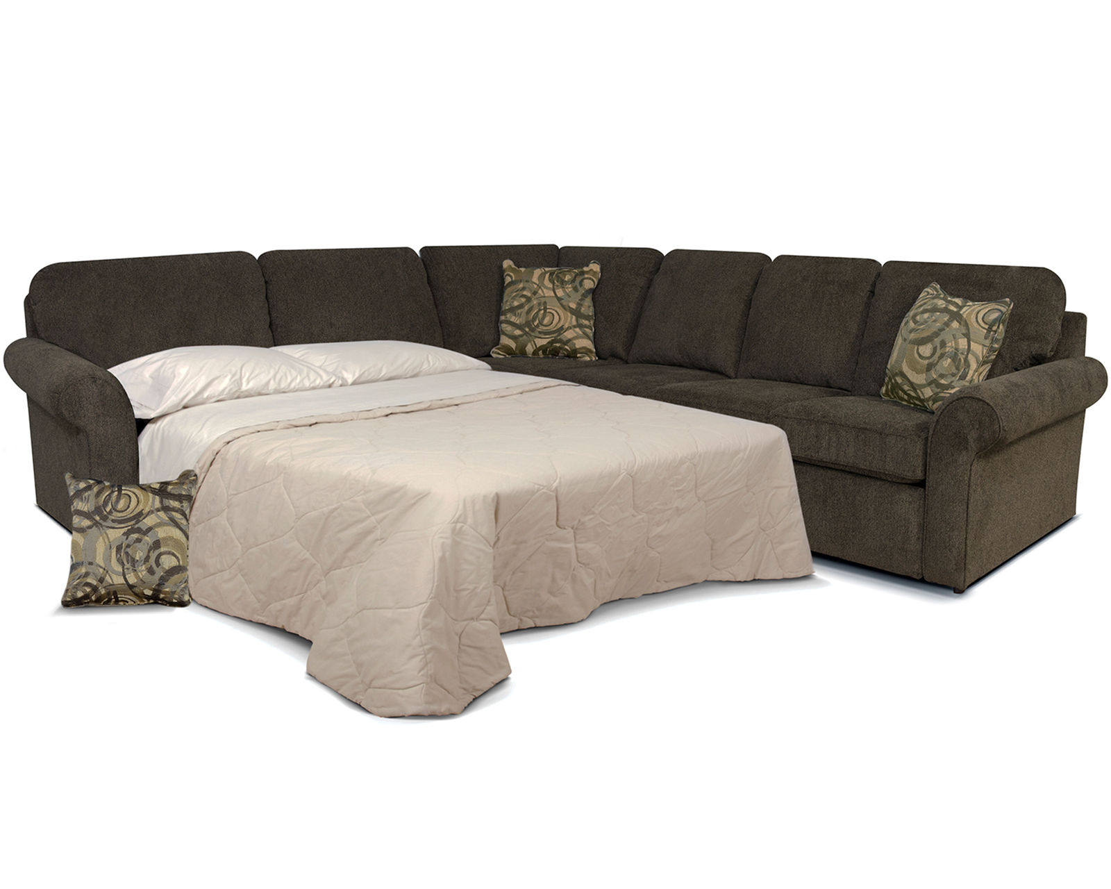 Malibu Sleeper Sectional  (+101 Standard and Performance Fabrics) - Sleeper Sectional Layout D: 
