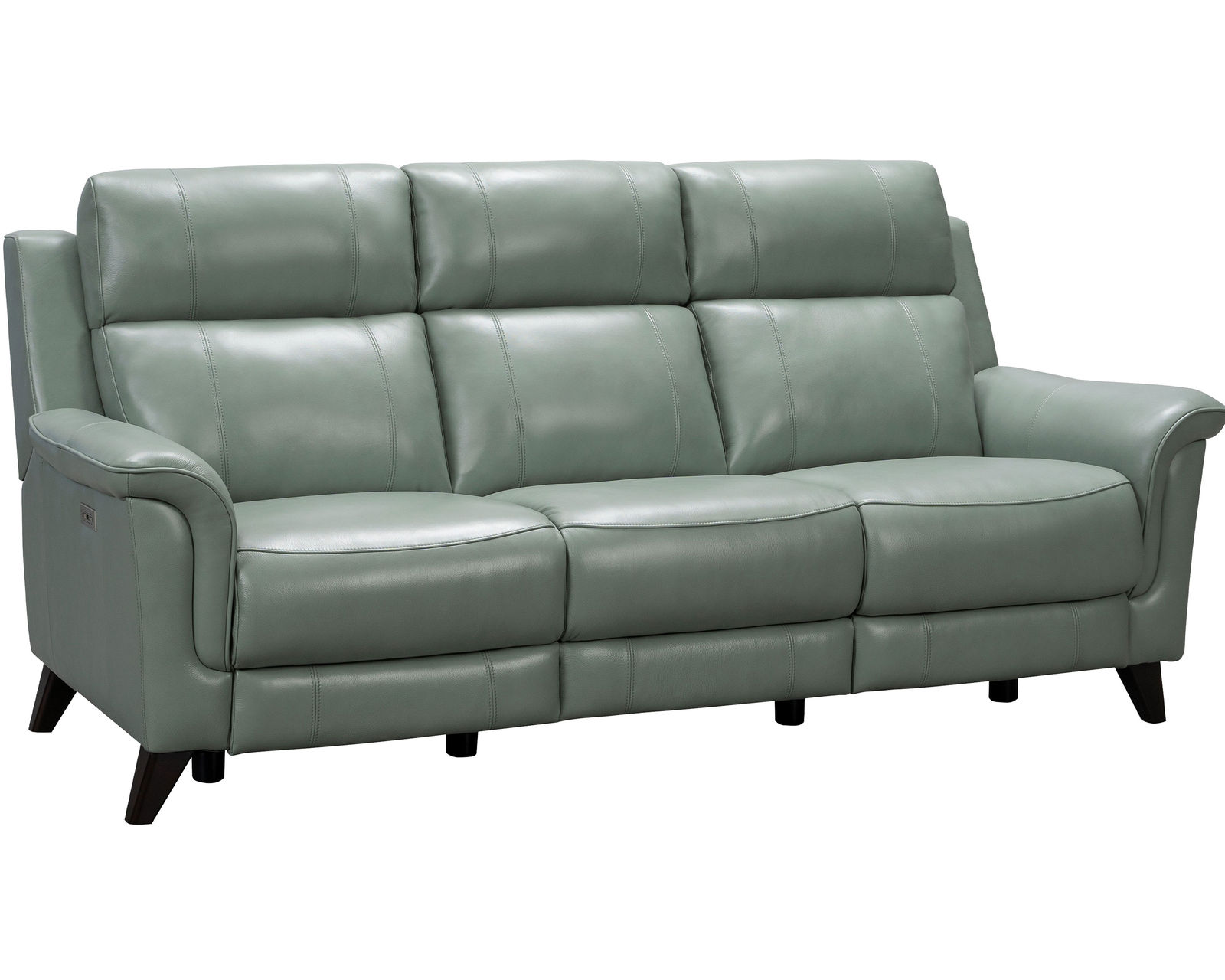 Kester 86" Leather Power Headrest Power Reclining Sofa (Mint) In stock - Kester Leather Power Headrest Power Reclining Sofa in Mint