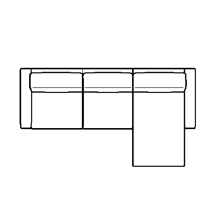 Layout A: Two Piece Sectional 111" x 63"