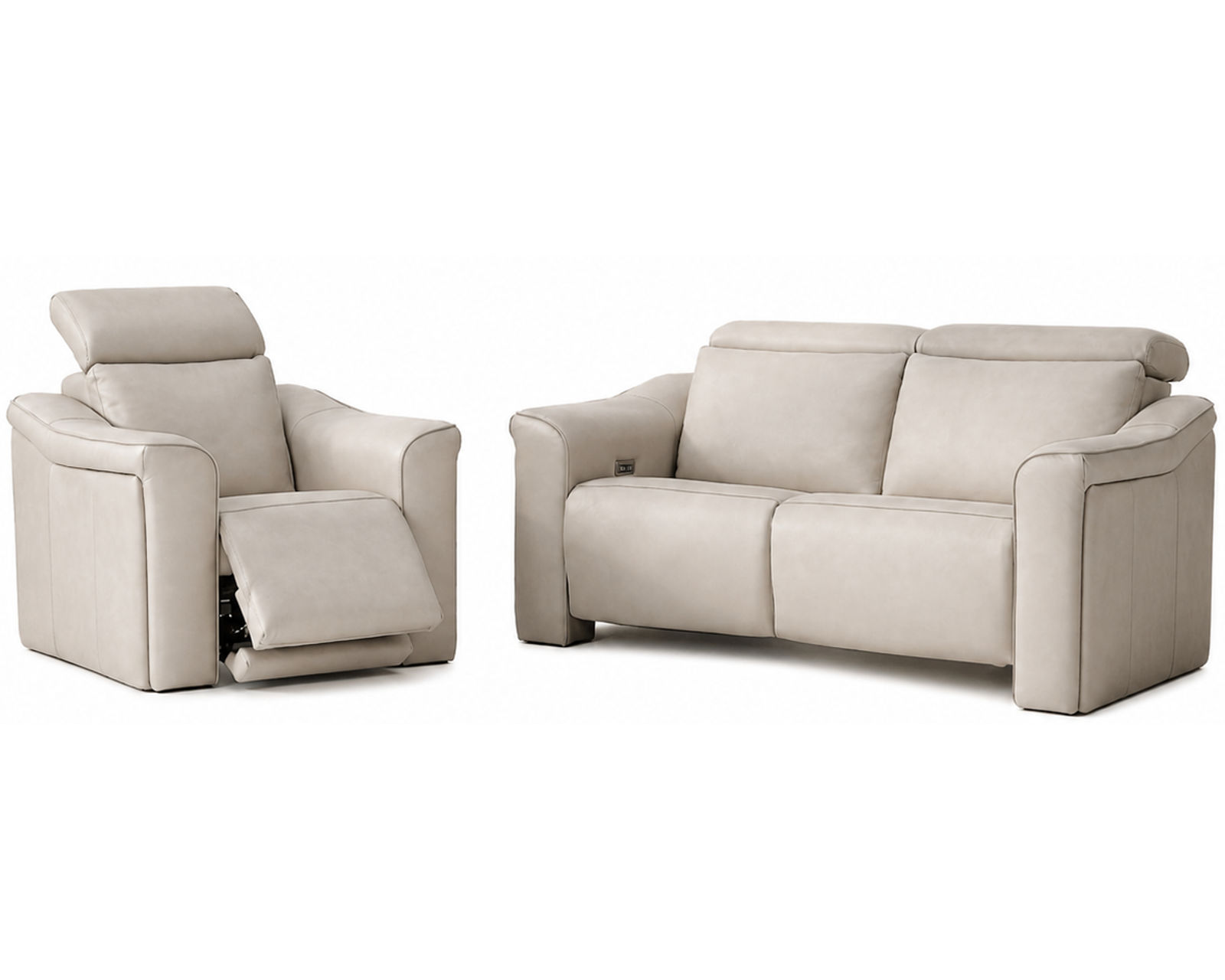 Bennett Dual Power Reclining Sofa — Available in Standard & Wide Cushions, 140+ Leather Options, and 84", 88", or 116" Widths - Bennett 84" Power Headrest Power Reclining Sofa (Wide Seat, 2 Cushions)