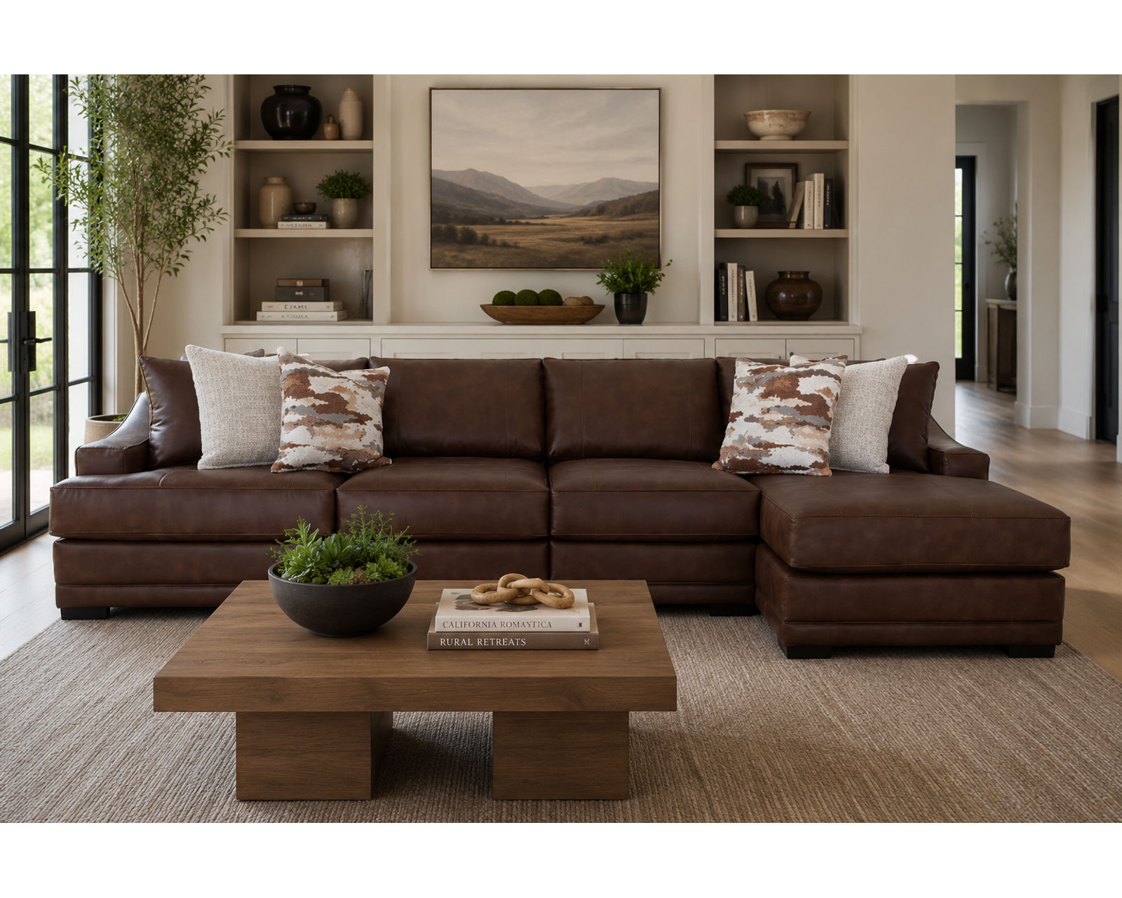 Highlands 893 Modular Sectional (Big Comfort. Flexible Design. The Rich Look of Leather) - From Furniture to Finishing Touches—Franklin Brings It Together.