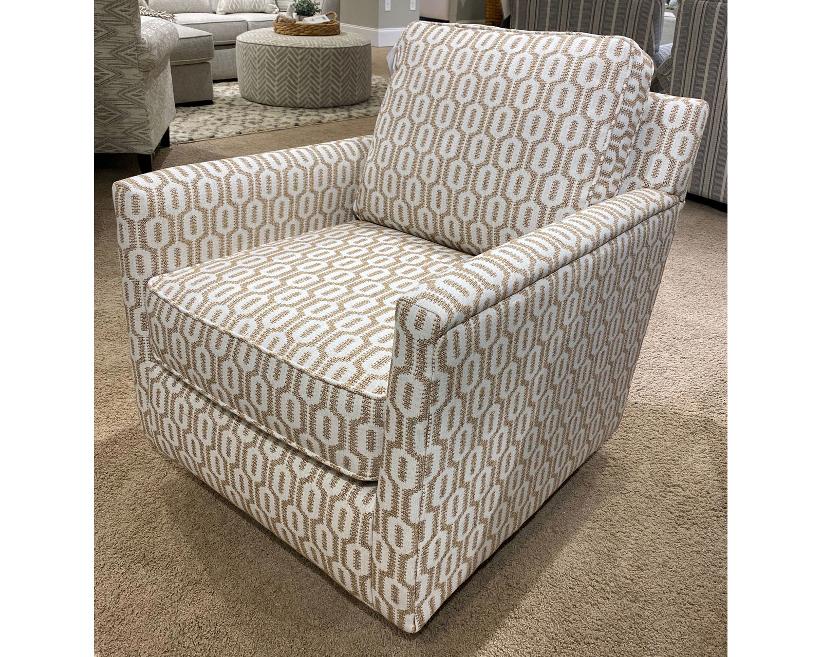 Palm Beach Iron 94" Sofa 28-00KP (includes pillows) - performance fabric - Otto Ochre Swivel Glider 21-02G