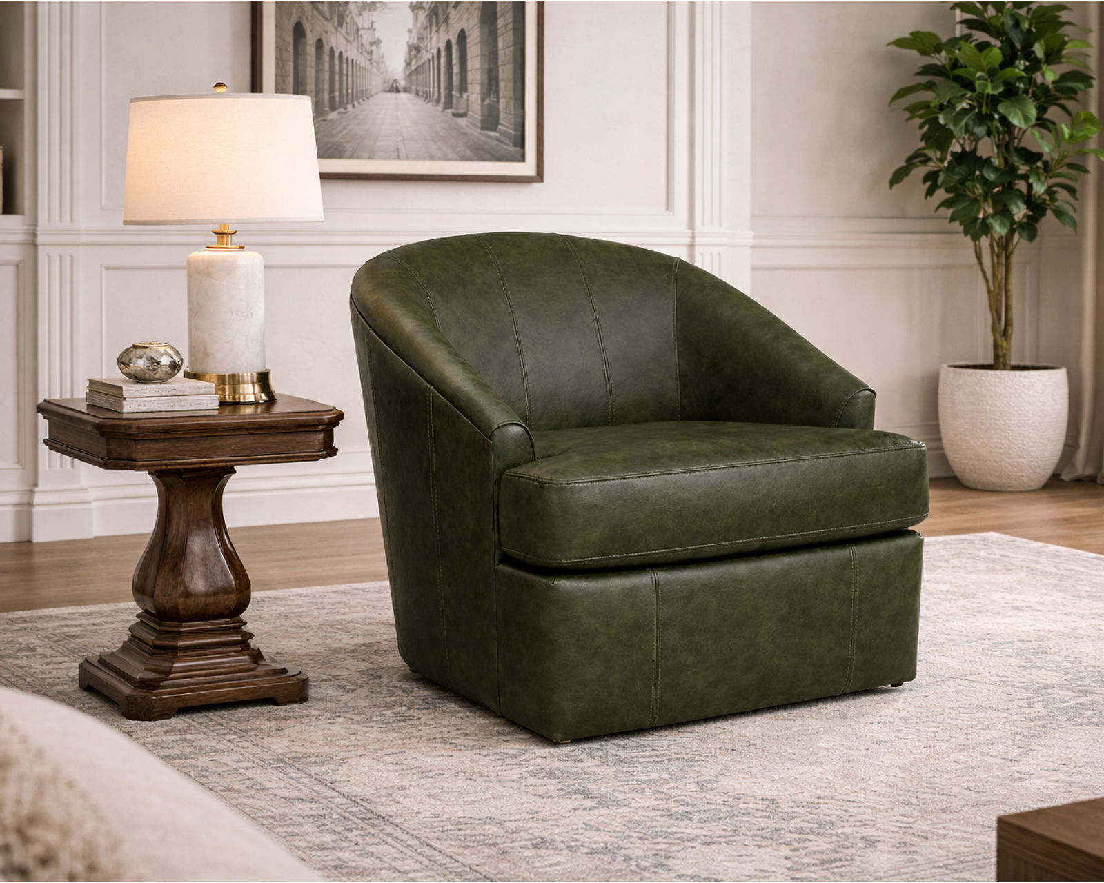 Julien 5J00 Leather Swivel Chair (29 Top-Grain Leather Choices) - Custom Comfort. Lasting Quality.