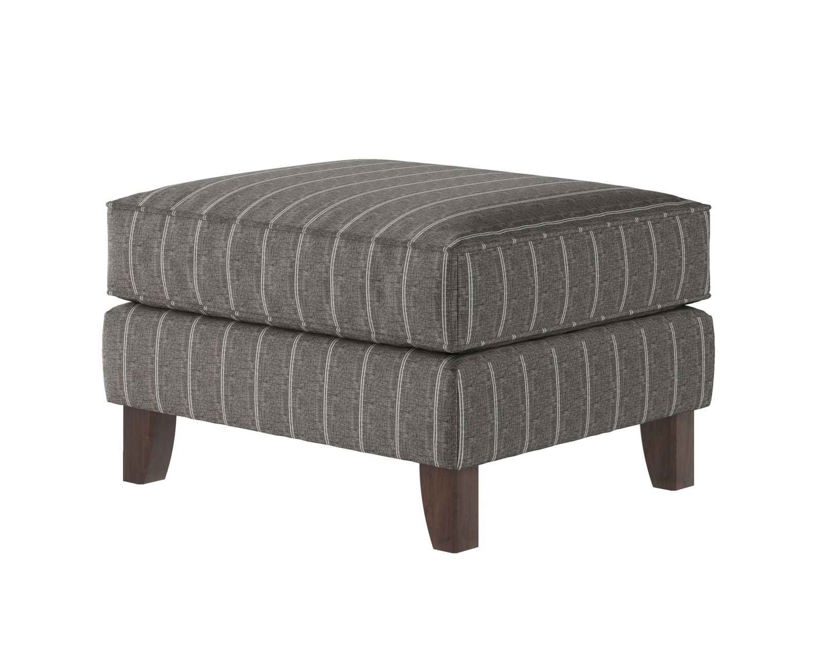 Homecoming Stone Three Piece Chaise Sectional (performance fabric) 96" x 140" - Hampton Bay 24" x 29" Ottoman