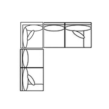Layout G:  Three Piece Sectional 89" x 89"