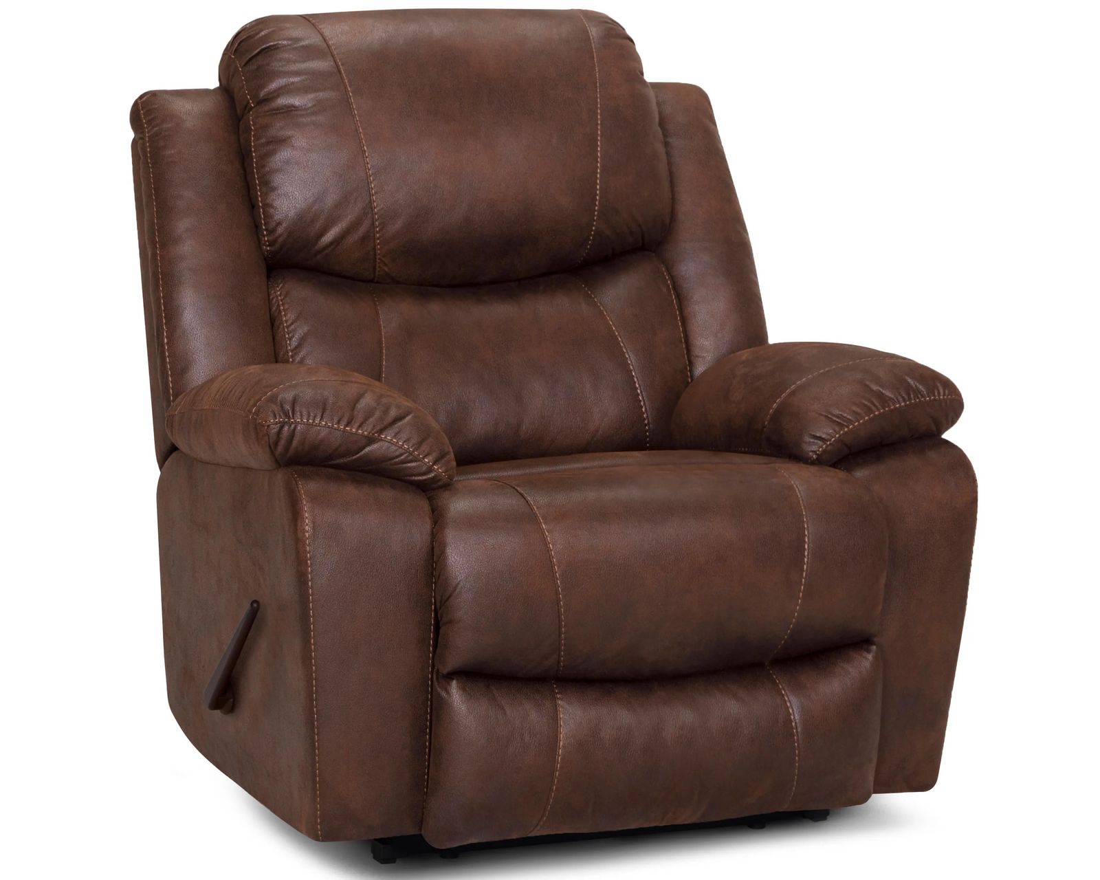 Caesar 9534 500 lb. Oversized Big Man's Rocker Recliner Brown  (Commanding Size. Heavy-Duty Strength. Built for 500 lbs) - Shown in a Leather Like Endurance Fabric Color Cocbean