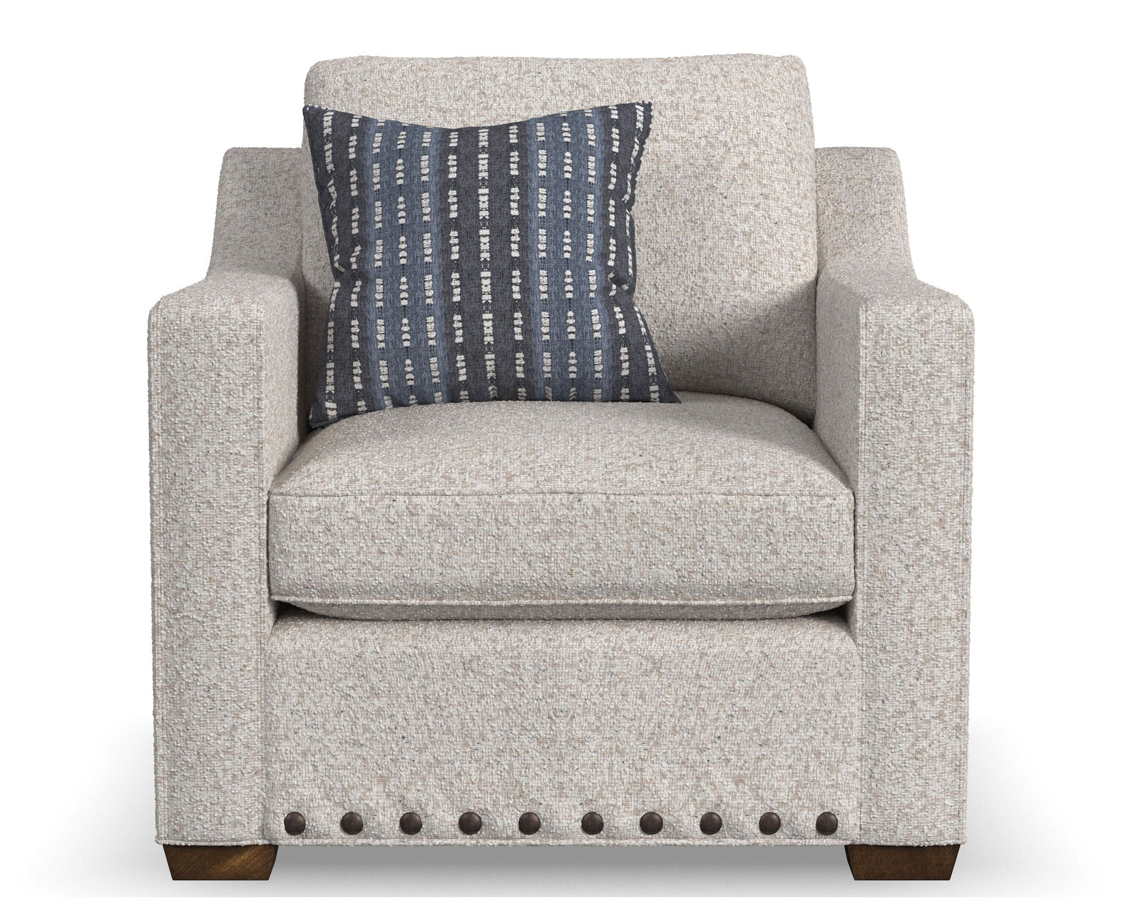 Milo 7050 Sofa (97") +100 fabrics - Milo Chair with Nailhead Trim