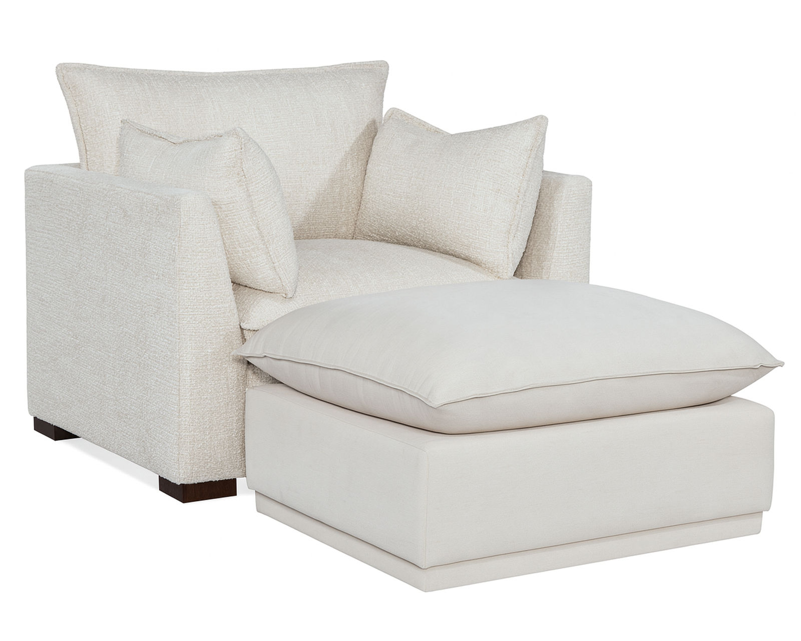 Carson 96" Two Cushion Sofa (+69 fabrics) - Carson 41" x 41" Ottoman