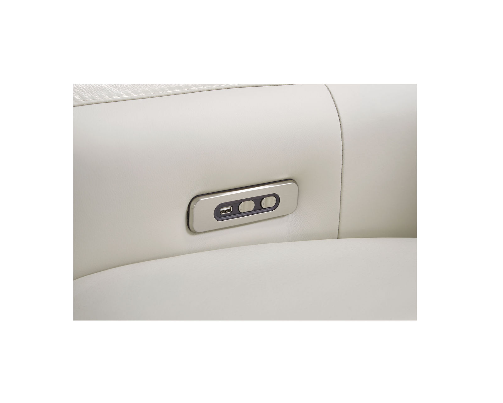 Titan 44004 Power Headrest Power Reclining Sectional (+100 leathers) - Includes both power recliner and power headrest with USB charging