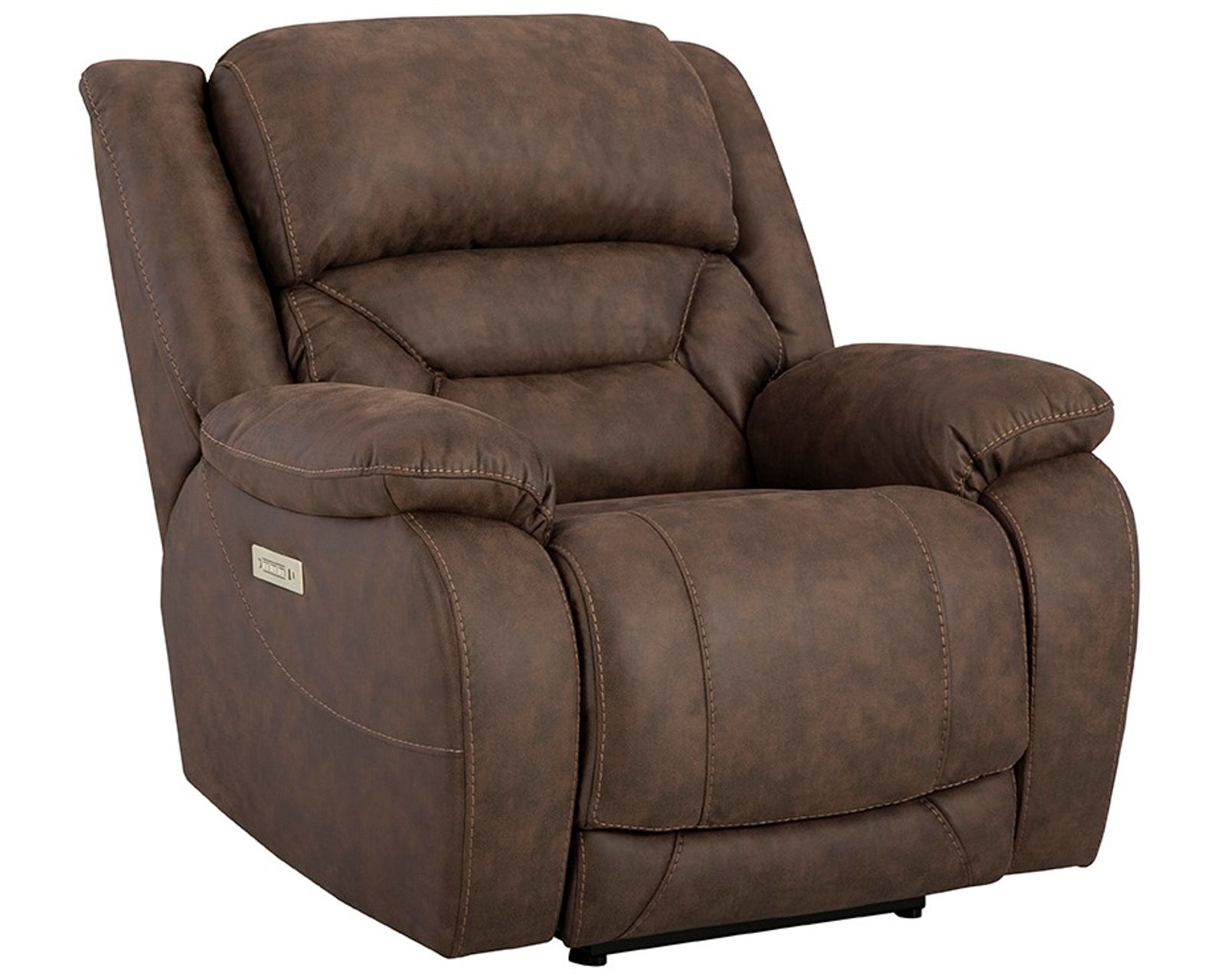 Oakley 89" Zero Gravity Triple Power Reclining Sofa Walnut (In stock) - Oakley Zero Gravity Triple Power Wall Saver Recliner