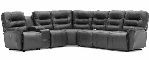 Layout E: Seven Piece Reclining Sectional 112" x 121" (3 recliners)