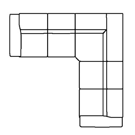 Layout E: Five Piece Reclining Sectional 113" x 113"