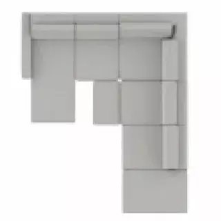 Layout F: Five Piece Reclining Sectional 123" x 139"